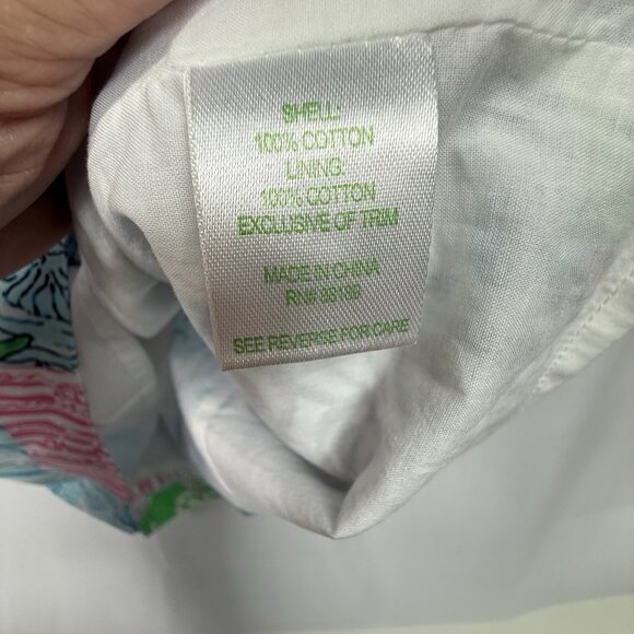 Lilly Pulitzer Idi Shift Dress Osterville Patch Women’s Size 2 Lined Cotton - Picture 6 of 9